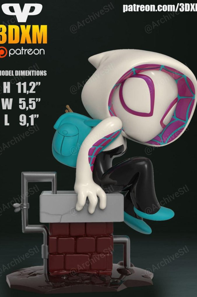 蜘蛛格温（Spider Gwen）3D打印图纸